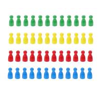 Abaodam 48pcs Wooden Flight Chess Chessman Educational Board Game Accessories with Colored Pawns Red Yellow Blue Green Enhances Logical Thinking and Skills
