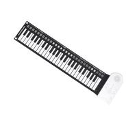 Abaodam 49-keys Silicone Foldable Roll-up Piano Portable Electronic Keyboard with Built-in Speaker Black Abs for Adults and Children Travel Use