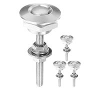 Abaodam 4pcs 30mm Silver Aluminum Quick Release Hood Pins Kit for Car and Truck Racing Security Latch Pins Flush Mount Hood Locks with Locking Clips