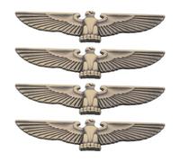 Abaodam 4pcs 3d Metal Eagle Car Emblems Decorative Stickers Wings Automotive Badges Copper Color Car Body Decals for Vehicle Exterior Styling and Decoration