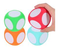 Abaodam 4pcs 6CM Foam Dice Set, Erasable Dry Erase Educational Cubes for Classroom Math Teaching Tools, DIY Learning Dice in Red Orange Blue Green for Counting and Probability Games