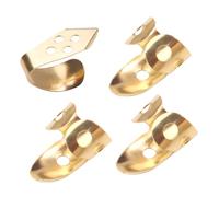 Abaodam 4pcs Adjustable Banjo Thumb Picks Set Hollowed Finger Plectrum for Guitar Players Lightweight and Wear-resistant Comfortable Fit for Finger for Musicians