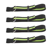 Abaodam 4pcs Adjustable Black Ski Binding Brake Retainer Straps Snowboard Strap Replacement with Hook and Loop Closure, Ski Boot Wraps for Winter Outdoor Sports Equipment