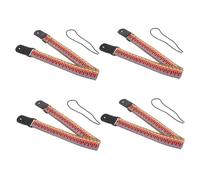 Abaodam 4pcs Adjustable Braided Ukulele Strap Set, Ethnic Woven Shoulder Belts for Soprano Concert Tenor Ukuleles, Bohemian Vintage Style Guitar and Banjo Accessories