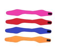 Abaodam 4pcs Adjustable Swim Ear Cover Headbands for Swimming, Breathable Swim Headband Set in Rose Red, Orange, Royal Blue and Red, Suitable for Bathing and Water Sports in Adults