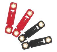 Abaodam 4Pcs Adjustable Velvet Bird Leg Bands Harness with Secure Clips for Outdoor Training, Lightweight Parrot and Pigeon Foot Rings Set in Black and Red, Suitable for Cockatiel,