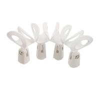 Abaodam 4pcs Adjustable White Desk Microphone Clip Holder with Inner Diameter 30-40mm, Portable Plastic and Metal Mic Stand Clamp for Performers and Singers on Stage and Live Broadcast