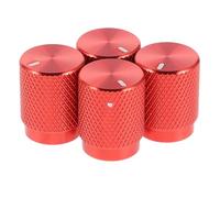 Abaodam 4pcs Aluminum Metal Guitar Knobs 12.5x16mm for Electric Guitar and Bass Volume Tone Control Dome Caps Red Speed Knobs Replacement Parts