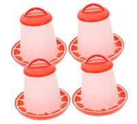 Abaodam 4Pcs Automatic Poultry Feeder for Chickens and Ducks Sturdy Feeding Container Portable Food Dispenser Suitable for Backyard Farms and Poultry Raising
