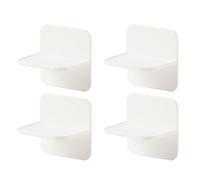 Abaodam 4pcs Baby Safety Furniture Anti-Falling Connectors for Tables and Cabinets, White Hips Material with Space-Saving Design and Non-Marking Stickers for Infant Security