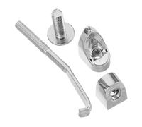 Abaodam 4Pcs Banjo Hook Set Portable Components for Musical Instrument Maintenance and Guitar Repairing Kit with Nuts and Brackets Compatibility for Various