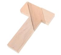 Abaodam 4Pcs Beech Wood T Shape Puzzle Brain Teaser for Adults Wooden Intelligence Blocks Game for Family Bonding and Creative Spatial Learning