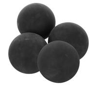 Abaodam 4pcs Black Hollow Mini Bounce Rubber Balls Professional Reaction Training Balls for Indoor and Outdoor Sports