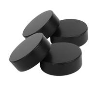 Abaodam 4Pcs Black Ice Hockey Training Pucks for Practicing Durable Foam Replacement Puck with Smooth Flat Surface Suitable for Roller Hockey Training