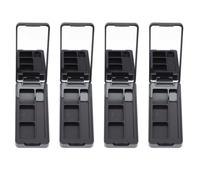 Abaodam 4pcs Black Multi-grid Eye Shadow Storage Boxes Made as Material, Safe to Use and Stylish Cosmetic Display Cases for Storing Lipstick and Eye Shadow