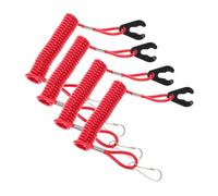 Abaodam 4pcs Boat Engine Safety Cord with Wrist Strap Quick Emergency Shut Off for Motorboats Outboard Engines Essential Safety Accessory
