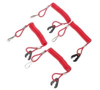 Abaodam 4pcs Boat Engine Safety Lanyard with Wrist Strap Emergency Stop Cord for Motorboats and Outboard Motors Quick Shutdown Safety Accessory for Outboard Engine Protection