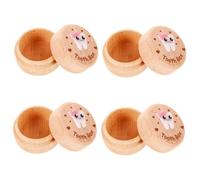 Abaodam 4pcs Box Wooden Cute Tooth Box Boys and Girls for Girls and Boys Storage