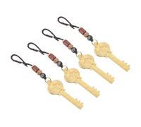 Abaodam 4pcs Brass Horse Keychain Chinese Year Fengshui Ornament Luck Charm for Car Keys Home Decor and Bag Accessory Zodiac Animal Pendant with Cultural Significance