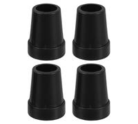 Abaodam 4pcs Cane Tip Covers Replacement Tips for Walking Stick and Crutches 19mm Heavy Duty Plastic Non-Slip Protector Caps for Elderly Mobility Aids Outdoor Use