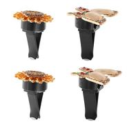 Abaodam 4pcs Car Aromatherapy Vent Clips Set, Alloy Rhinestone Butterfly Sunflower Car Perfume Diffuser Clips for Vehicle Air Outlet, Front Dash Vent Accessories for Travel and Daily Use