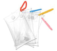 Abaodam 4pcs Cartoon PVC Coin Purses for Women Small Change, Key, Lipstick and Earphone Storage Bags in Orange, Yellow, Pink, and Blue for Daily Use