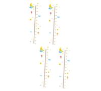 Abaodam 4pcs Cartoon PVC Height Chart Sticker Removable Wall Decal for Growth Chart Wall Sticker