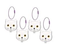 Abaodam 4PCS Cat Hair Keepsake Pendant Transparent Pet Hair Storage Keychain Memorial Ornament for Animal Lovers Remembrance Lasting Tribute Decorative Display
