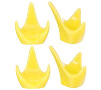 Abaodam 4pcs Ceramic Ocarina Display Holder Stable Musical Instrument Stand for Ocarinas Learners Yellow Triangular Design