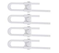 Abaodam 4Pcs Childproof Drawer Locks for Cabinets Locking Mechanism Easy Installation Safety Latch for Closets Refrigerators White Color from Curious