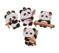 Abaodam 4pcs Chinese Musical Instrument Brooch Panda Pin Shaped Enamel Lapel Pin Vintage Panda Brooch for Women Cardigans Shawls and Clothing Accessories Badge