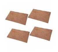 Abaodam 4pcs Coconuts Fiber Reptile Mat for Bearded Dragons Geckos and Tortoises Natural Anti- Flooring for Terrariums Safe Reusable Substrate Bedding Supplies