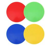 Abaodam 4pcs Colorful Pvc Dot Markers for Floor and Carpet with Unique Flat Design, Easy to Clean Spot Markers for Soccer Training and Tennis Field, Multisport Functionality Circle Spots