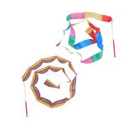 Abaodam 4pcs Colorful Rhythmic Gymnastics Ribbon Dancing Streamers for Vibrant Twirling Ribbons for Gymnastics Training Dance Circus and Marching Band Performances