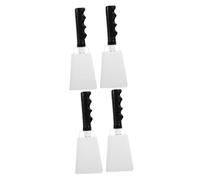 Abaodam 4pcs Cow Bells Cheering Hand Bells Party Noise Makers for Football Games Percussion Instruments Handles Loud Noise Makers for Sporting Events