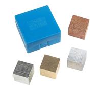 Abaodam 4pcs Density Cubes Set 2.5cm for Science Lab Physical Experiment Copper Iron Aluminum Wood Blocks for Middle School Teaching and Educational Use