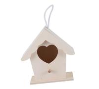 Abaodam 4Pcs DIY Creative Wooden Bird Nest Heart Shape Double Layer Single Layer Lace Charming Home Adornment Garden Decoration for Nest Decoration Craft