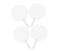 Abaodam 4pcs DIY Painting Graffiti Fans Blank PVC Handheld Fans for Cosplay Stage Performance Home Decoration Creative Craft Supplies