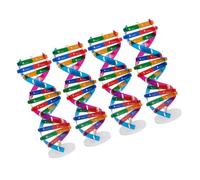 Abaodam 4Pcs Dna Model Kit Double Helix Structure Educational Human Gene Molecular Learning Tool Biology Teaching Aid for School and Laboratory