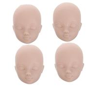 Abaodam 4pcs Doll Heads for Makeup Practice Polished Surface Mannequin Heads DIY Craft Supplies Easy Replacement for Makeup Artists and Doll