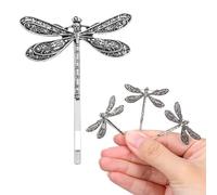 Abaodam 4pcs Dragonfly Hair Clip Barrette Practical Creating Different Hairstyle Silver Alloy Rural Style Unique Dragonfly Shape Design for Festival New Year Party