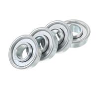 Abaodam 4pcs Durable Steel Lawn Mower Wheel Bearings Front Rear Replacement for Push and Self Propelled Mowers Miniature Flanged Ball Bearing Set for Enhanced Performance