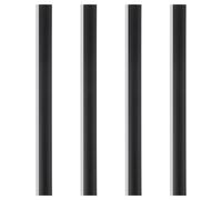 Abaodam 4pcs Dustpan Rubber Edge Replacement Strips Soft Insert Lips for Dustpan and Cleaning Tools Edge Repair Suitable for Indoor Garbage Shovels