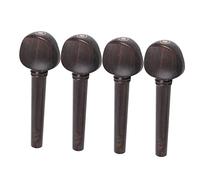 Abaodam 4pcs Ebony Violin Tuning Pegs Wood Violin Accessories String Instrument Parts