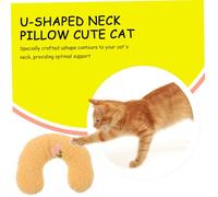 Abaodam 4pcs Ergonomic U Shaped Cat Pillow for Small Cats and Dogs Soft Thick Cotton Filling Calming Neck Cushion Washable Plush Pillow for Indoor Rest and Travel