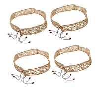 Abaodam 4pcs Ethereal Drum Protective Cover Hand Braided Rope Style for Steel Tongue Drum Storage Decorative Wrap for Musical Instrument