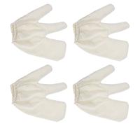Abaodam 4pcs Exfoliating Mitts for Shower with Raw Silk Material, Deep Cleansing Texture and Massage Function, Suitable for Men and Women in Gyms and Home Baths