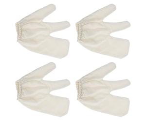 Abaodam 4pcs Exfoliating Mitts for Shower with Raw Silk Material, Deep Cleansing Texture and Massage Function, Suitable for Men and Women in Gyms and Home Baths