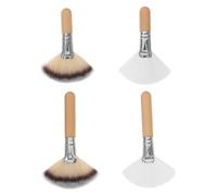 Abaodam 4pcs Face Makeup Brush Powder Feathered Brush Comfortable Blending Premium Nylon Hair Wood Handle Unique Elegant Design for Women Christmas Graduation