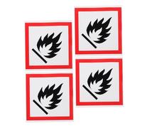 Abaodam 4pcs Fire Safety Trash Can Stickers Outdoor Flame Warning Labels for Schools Parks Public Areas Weather Resistant Fire Decals to Enhance Community Awareness